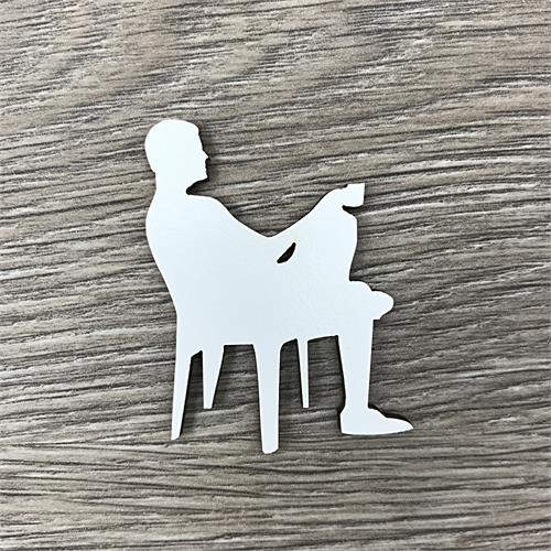 Man seated drinking