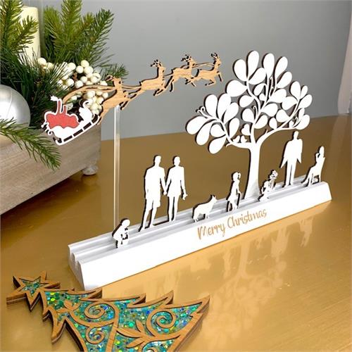 Santa and Reindeer (timber)
